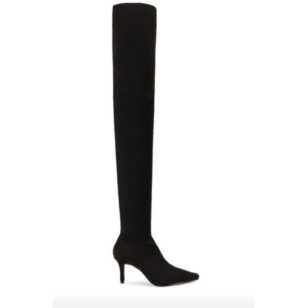 Raye Revolve Nolia Stretch Knit Thigh High Stiletto Boots Over The Knee Side Zip